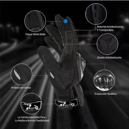 Guantes De Proteccion Anti Derrape Pantalla Táctil Para Moto