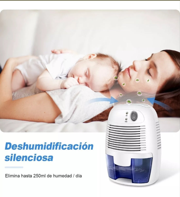 Mini Deshumidificador Con Apagado Automático 500ml