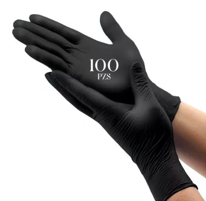 Guantes De Nitrilo Vinil Libre De Latex Sin Polvo Azul Negro