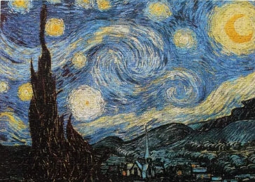 Rompecabezas Funny Land Starry Night Van Gogh 1000 Piezas 70x50cm