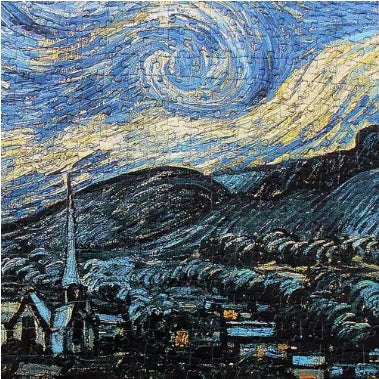 Rompecabezas Funny Land Starry Night Van Gogh 1000 Piezas 70x50cm